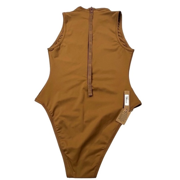 SKIMS Swim Sleeveless One Piece Almond Women’s Small - Picture 3 of 15